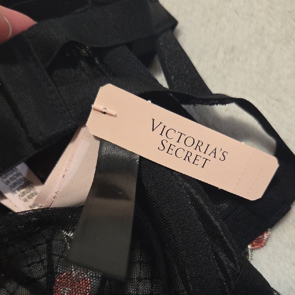 Victoria's Secret Black Bra with Red Cherry Embroidery - Picture 2 of 6